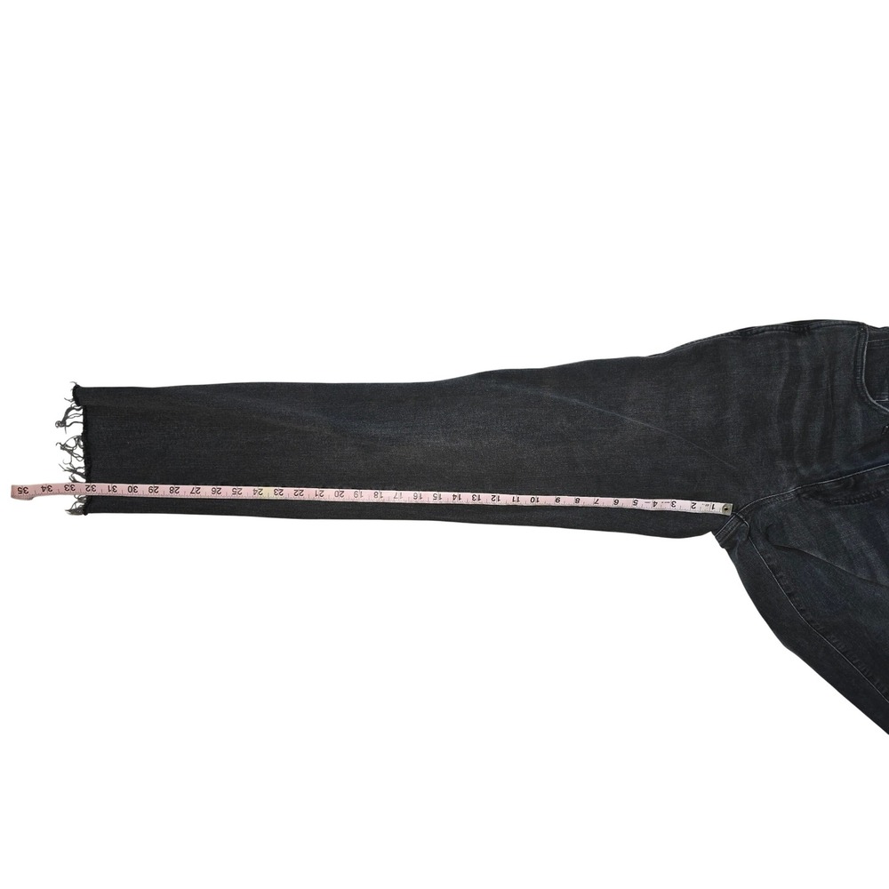 Madewell Curvy Mid-Rise Stovepipe Jeans Washed Black Raw Hem 29T Tall Grey - Picture 3 of 5